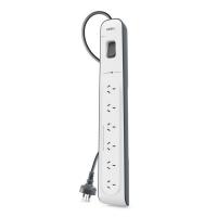 Belkin SurgeMaster 6 Outlet Surge Protection Strip with 2M Power Cord (BSV603AU2M)