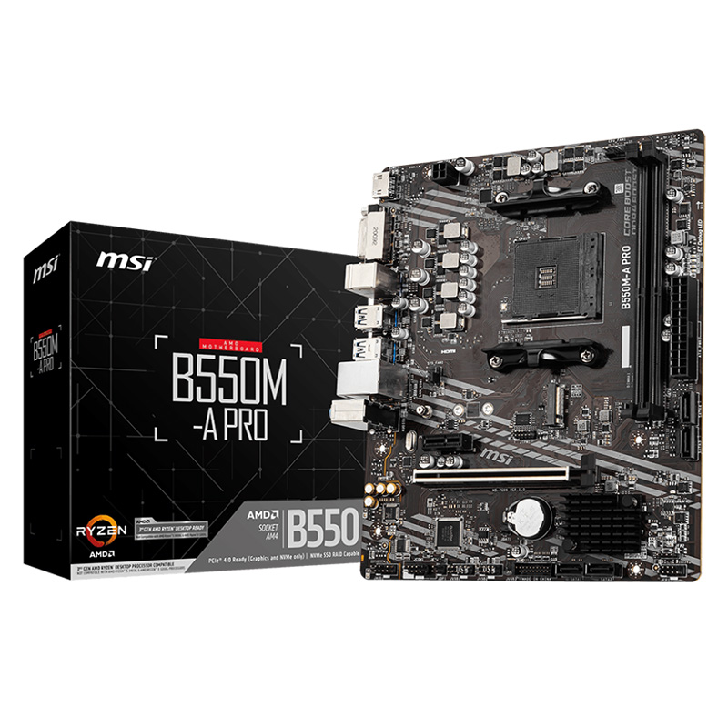 MSI B550M-A PRO AM4 mATX Motherboard (B550M-A PRO)