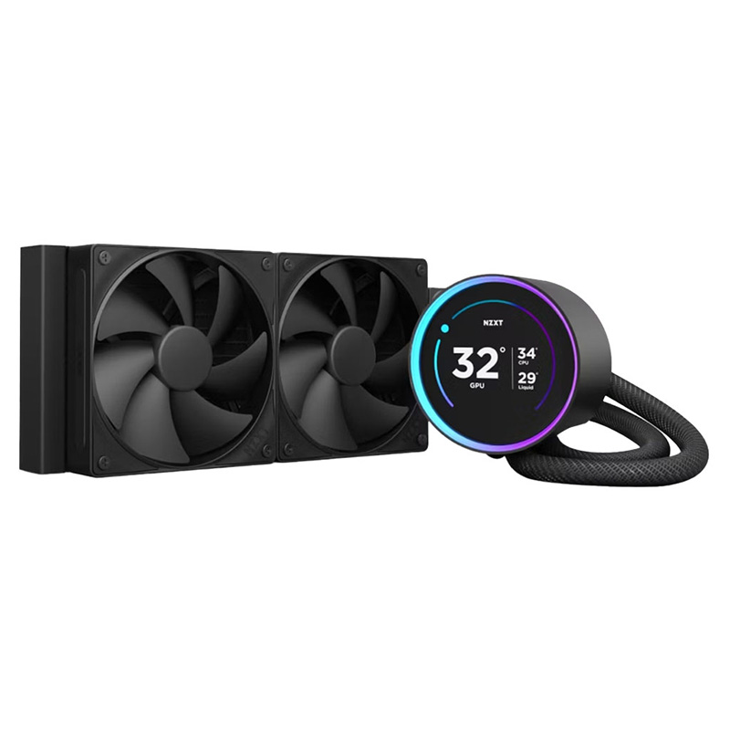 NZXT Kraken Elite 240 240mm AIO Liquid Cooler with LCD - Black (RL-KN24E-B2)