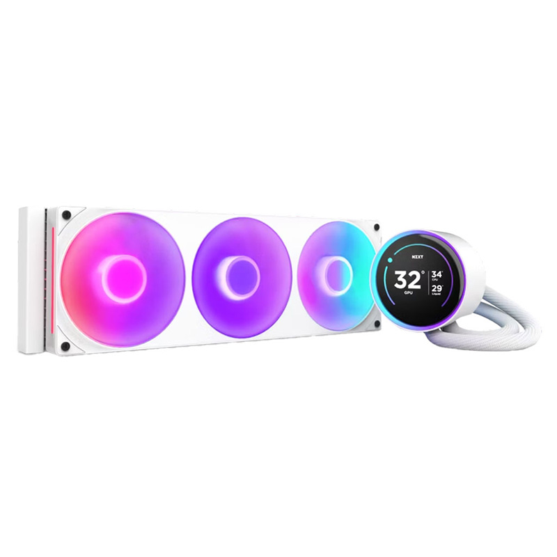 NZXT Kraken Elite 360 RGB 360mm AIO Liquid Cooler with LCD - White (RL-KR36E-W2)