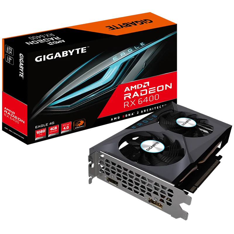 Gigabyte Radeon RX 6400 Eagle 4G Graphics Card (R64EAGLE-4GD)