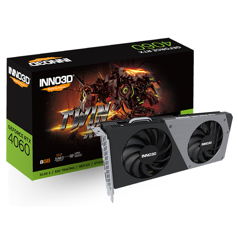 Inno3D GeForce RTX 4060 Twin X2 8G Graphics Card (N40602-08D6-173051N)