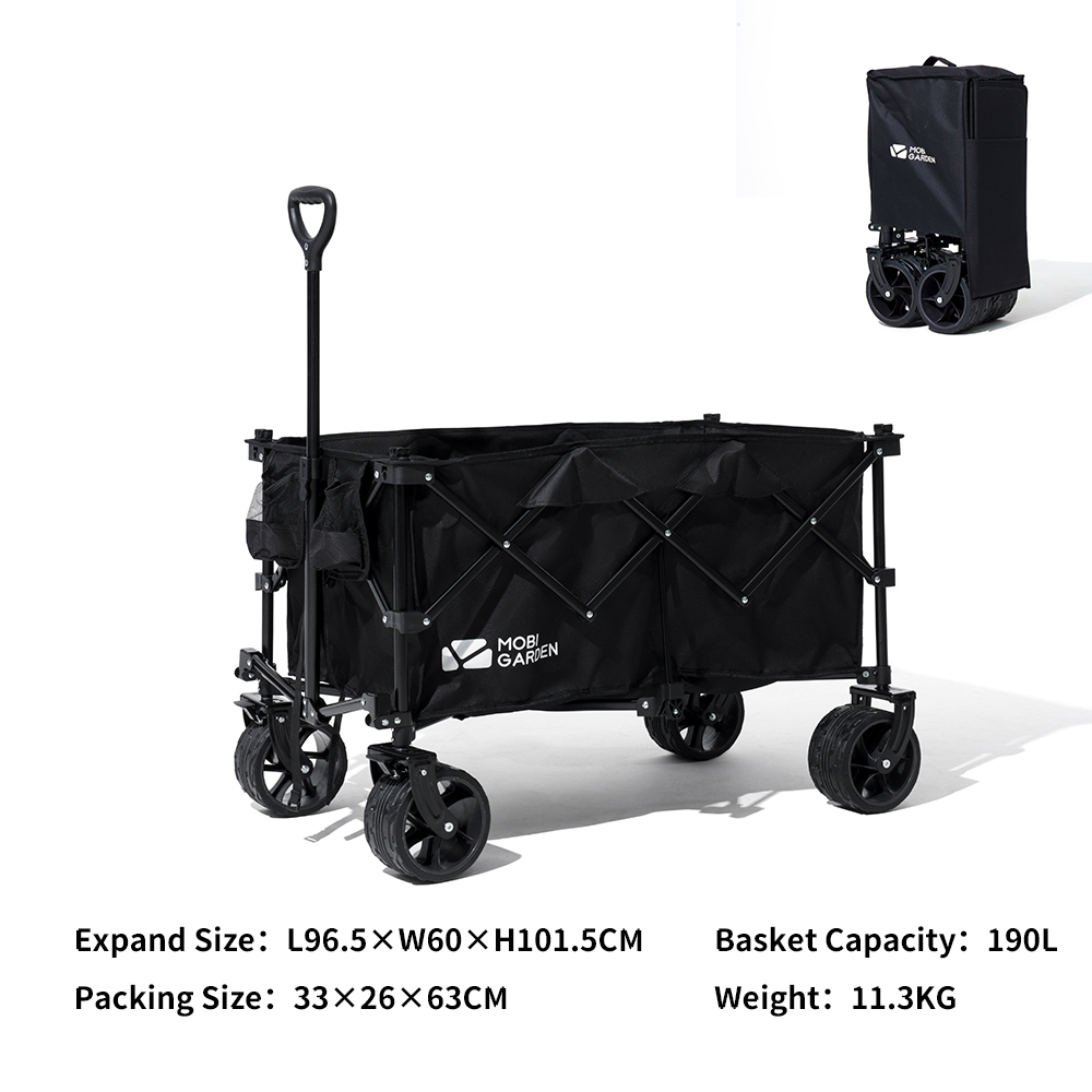 MOBI GARDEN CLOUDY FOLDING CART S2 BLACK