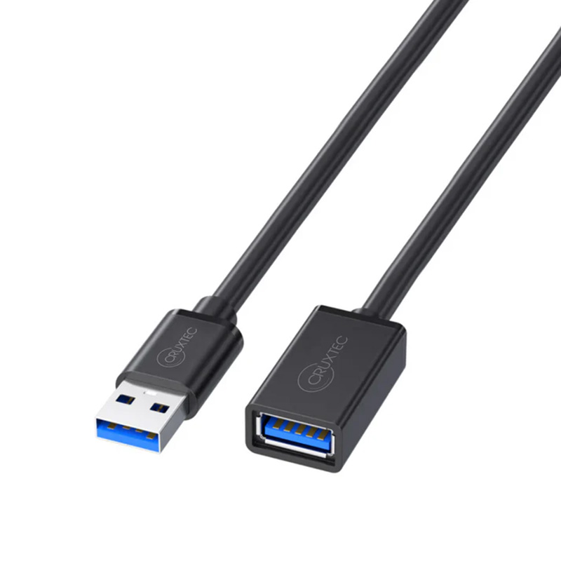 Cruxtec USB-A Male to USB-A Female Extension Cable - 1m (ATAF-5G-1MBK)