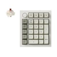 Keychron Q0 Max RGB Shell Custom White Mechanical Wireless Number Pad with Jupiter Brown Switch (KBKCQ0MP3)