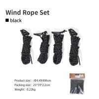 MOBI GARDEN GUY ROPE BLACK（4 sticks）