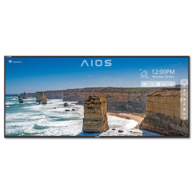 Imago AIOS Panorama 105in 5K LED Touch Option 128GB SSD 8GB RAM CPU Options UOS Permian Pro 12.0, W11P, Google OS SmartBoard (IMB-105-AIOS-PA)