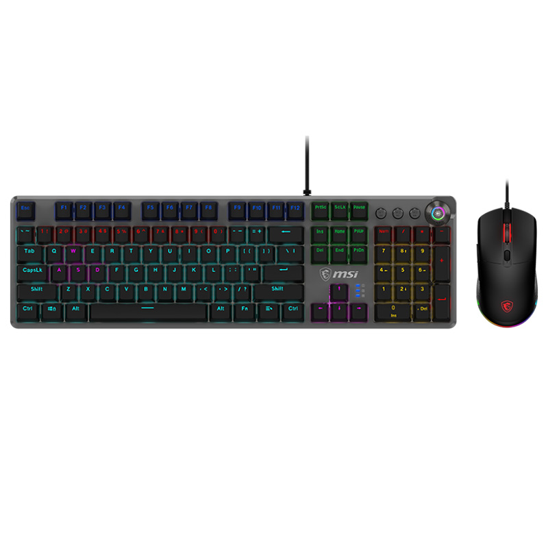 MSI Forge GK310 RGB Wired Keyboard and Mouse Combo - Red Switch (FORGE GK310 COMBO RED US)