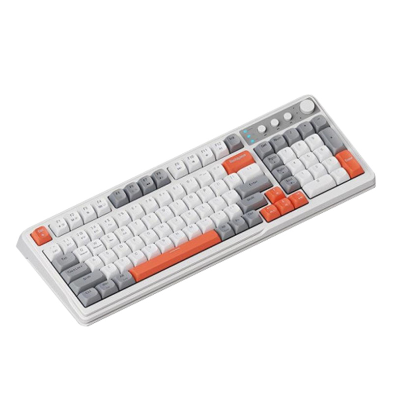 Lenovo Lecoo C99 Tri-mode Silicone Wireless Keyboard - Orange/Grey (KM-C99-O-G)