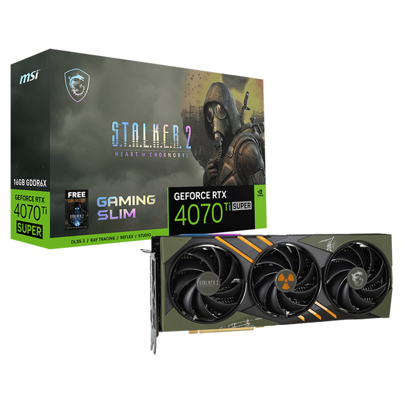 MSI GeForce RTX 4070 Ti Super 16G Gaming Slim Stalker 2 Edition Graphics Card (RTX 4070 Ti SUPER 16G GAMING SLIM STALKER 2 EDITION)