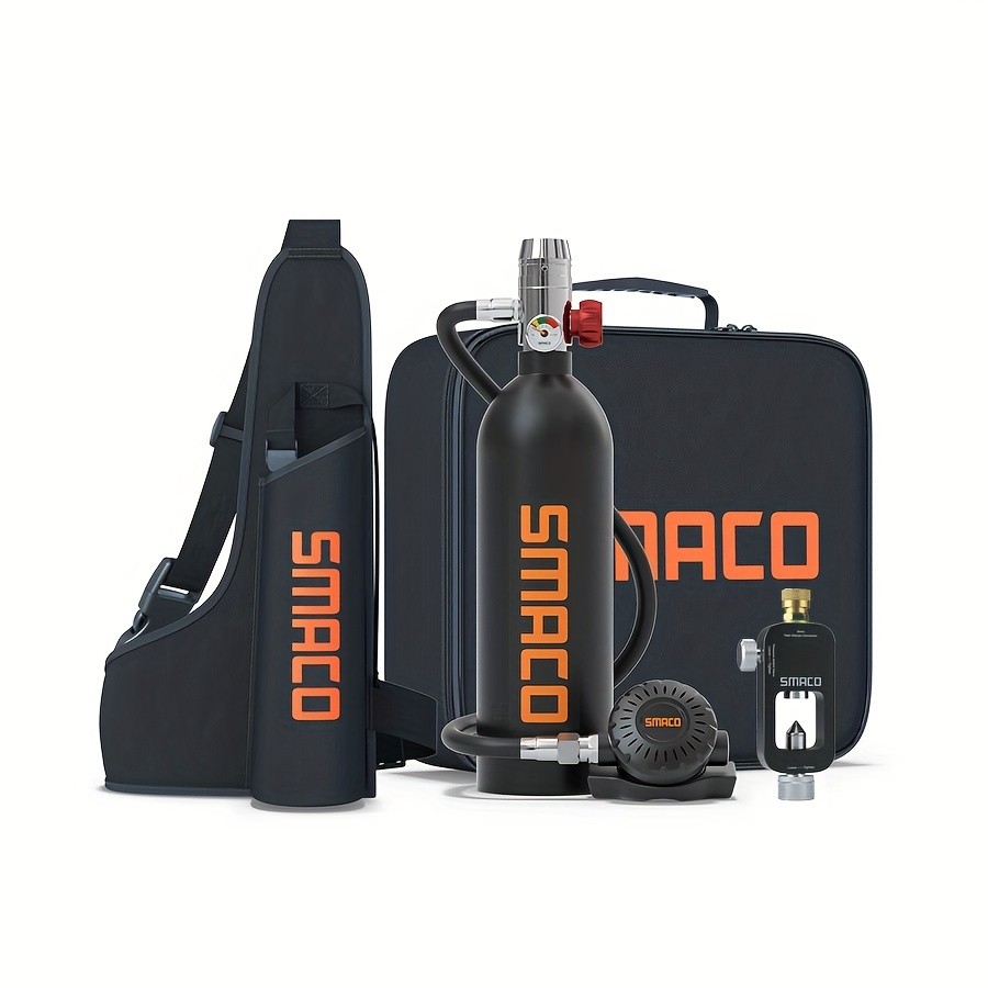 SMACO S400-BLACK is a portable leisure diving and emergency rescue diving kit that can breathe underwater for 15-20 minutes. It is a must-have gift