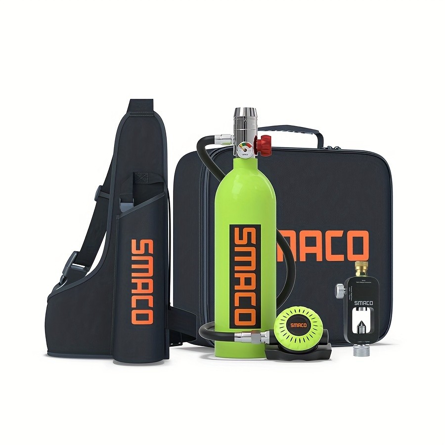 SMACO S400-GREEN is a portable leisure diving and emergency rescue diving kit that can breathe underwater for 15-20 minutes. It is a must-have gift
