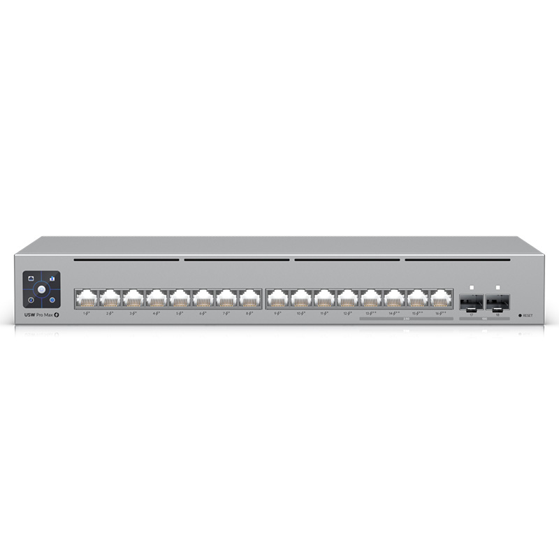 Ubiquiti Pro Max 16 Port PoE Gigabit Ethernet Switch with 4 PoE++ and 2 SFP+ Ports (USW-PRO-MAX-16-POE)