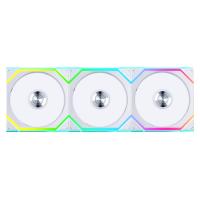 Lian Li Uni Fan 120mm SL Wireless Reverse Blade ARGB 4-Pin PWM White Fan with Controller - 3 Pack (12RSL1W3W)