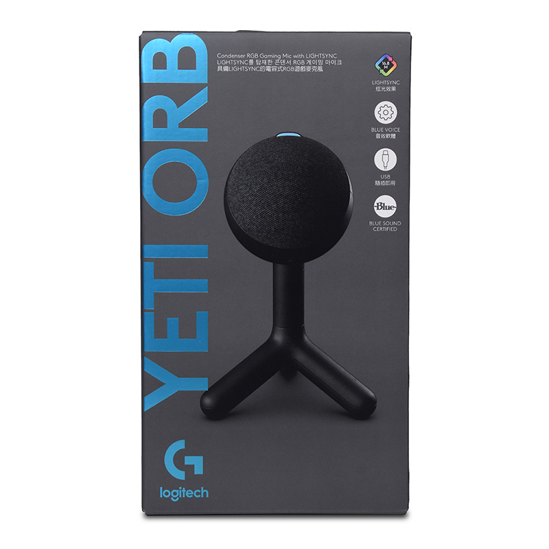 Logitech G Yeti Orb RGB Condenser Desktop Gaming Microphone (988-000553)