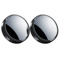 Large Vision Fish Eye Mirror Car Side Mirror Blindspot Mirror,Suction Cup Car Convex Blind Spot Mirror 2pcs, Easy Observe Vehicles