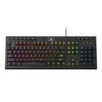 Redragon K513 RGB Membrane Gaming Keyboard, 104 Keys Linear Mechanical-Feel Keyboard w/ 5 Extra On-Board Macro G Keys, Dedicated Media Control