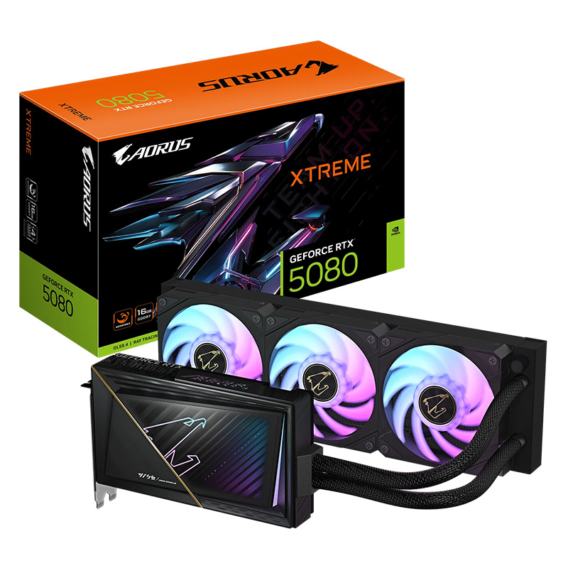 Gigabyte Aorus GeForce RTX 5080 XTREME WaterForce 16G Graphics Card (GV-N5080AORUSX W-16GD)