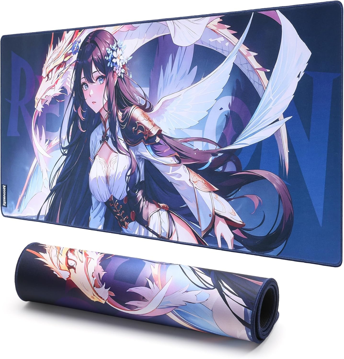 Redragon P046L Anime Gaming Mouse Pad - Smooth Lycra Surface, Anti-Slip Rubber Base, Spill-Resistant, Durable 5mm Thick Design, 35 x 16 inches