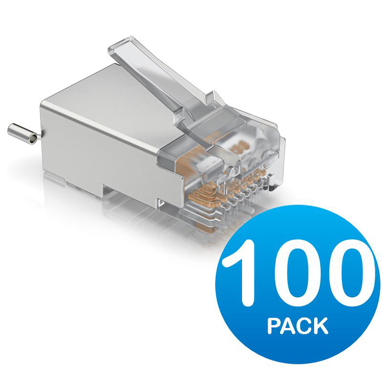 Ubiquiti UISP Surge Protection Connector Sheilded Cable RJ45 Connector - 100 Pack (UISP-CONNECTOR-SHD)