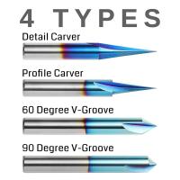 Laser-Engravers-Genmitsu-CNC-Wood-Carving-Router-Bits-Set-1-4-Shank-4-PCS-15-Detail-Carving-Liner-20-Profile-bit-60-90-V-Groove-WC04A-26