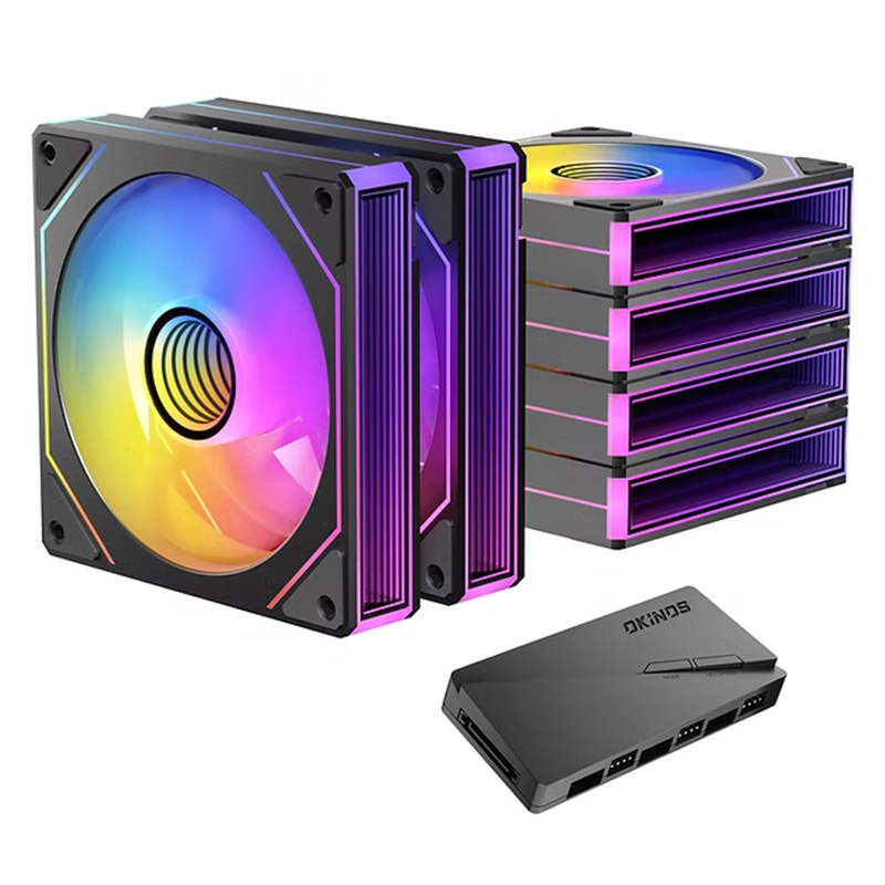 Okinos Infinity 12 ARGB 120mm PWM Fan with Controller - 6 Pack (CAO-INF3ARGBC)