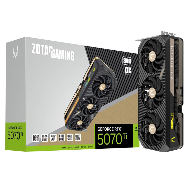 Zotac Gaming GeForce RTX 5070 Ti Solid OC 16GB Graphics Card (ZT-B50710J-10P)