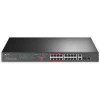 TP-Link 16-Port 10/100Mbps + 2-Port Gigabit Unmanaged PoE Switch (TL-SL1218MP)