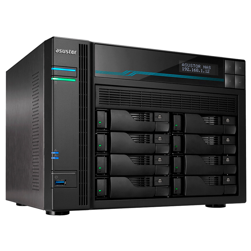 Asustor Lockerstor 8 Intel Atom C3538 Quad Core Denverton 2.1GHz 8GB RAM Tower NAS (AS6508T)