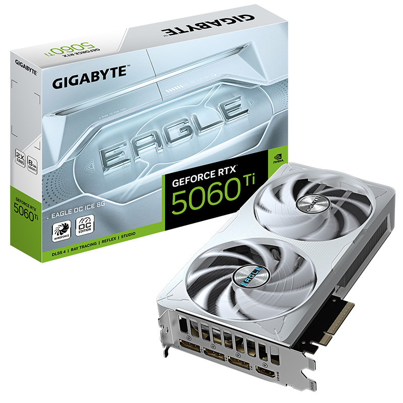 Gigabyte GeForce RTX 5060 Ti Eagle OC Ice 8G Graphics Card (GV-N506TEAGLEOC ICE-8GD)