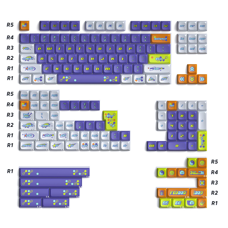 Keytok KDA Y2K Dye-Sub PBT Keycaps - 170pcs Set Beyond (KTBEYOND)
