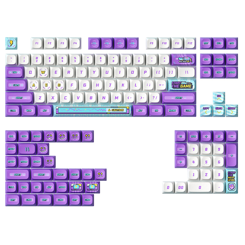 Keytok KDS Arcade-ia Dye-Sub PBT Keycaps - 142pcs Set (KTARCADE)