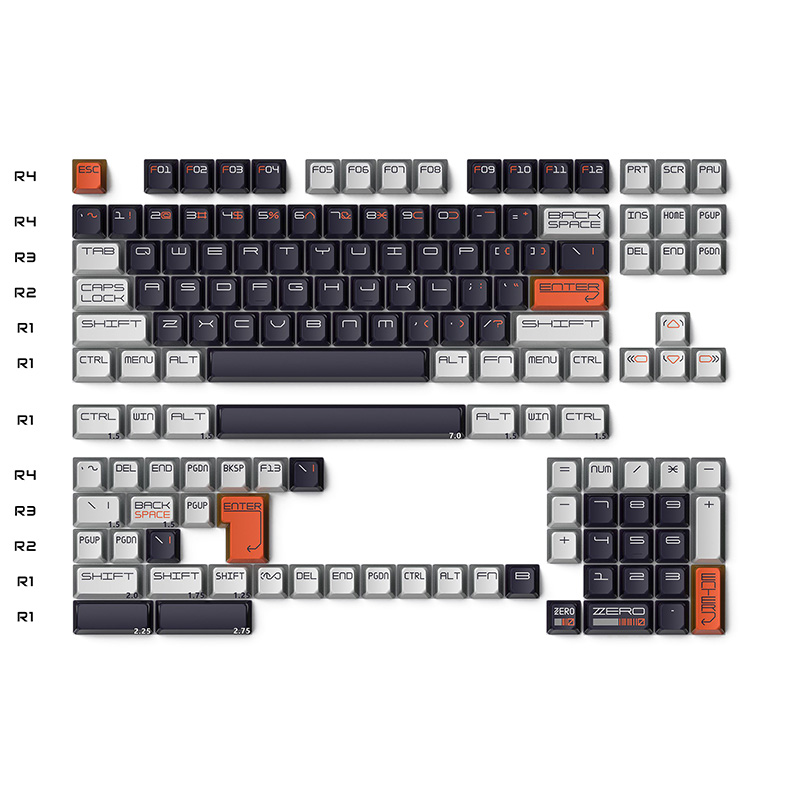 Keytok KOL Zero Division Dye-Sub PBT Keycaps - 142pcs Set (KTZERO)