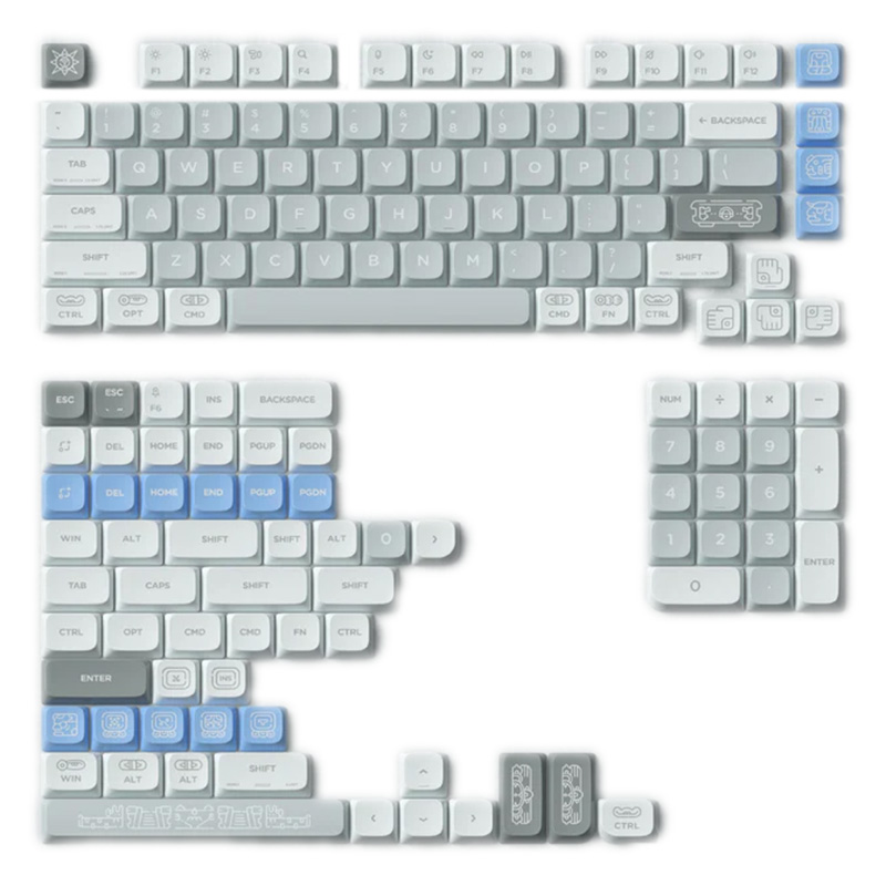 Nuphy x Keytok Low-Profile Maya Imprint nSA Dye-Sub PBT Keycaps (KCNPMAYA)