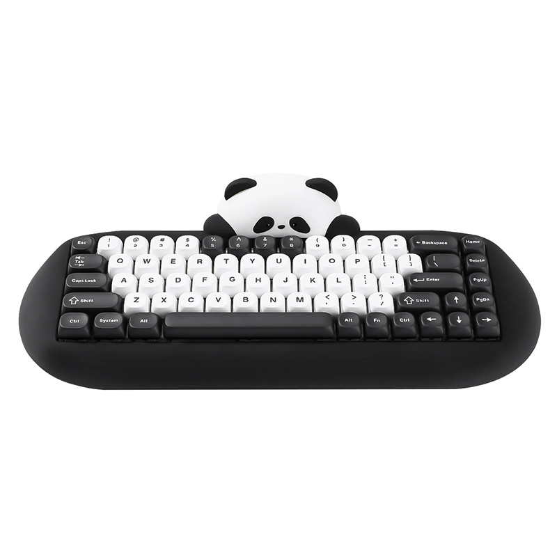 YUNZII C68 Panda Tri-Mode Hot-Swap Hi-Fi Wireless Mechanical Keyboard Panda Switch - Black (KBYZC68BKPD)