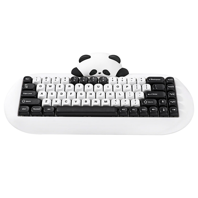 YUNZII C68 Panda Tri-Mode Hot-Swap Hi-Fi Wireless Mechanical Keyboard Panda Switch - White (KBYZC68WHPD)