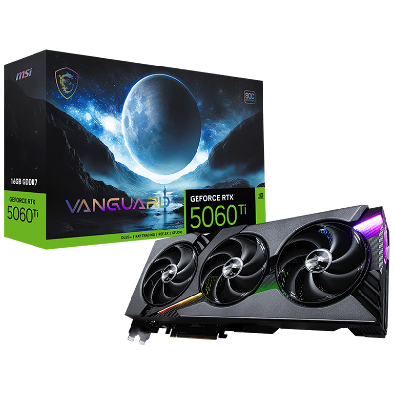 MSI GeForce RTX 5060 Ti 16G Vanguard SOC Graphics Card (GeForce RTX 5060 Ti 16G VANGUARD SOC)