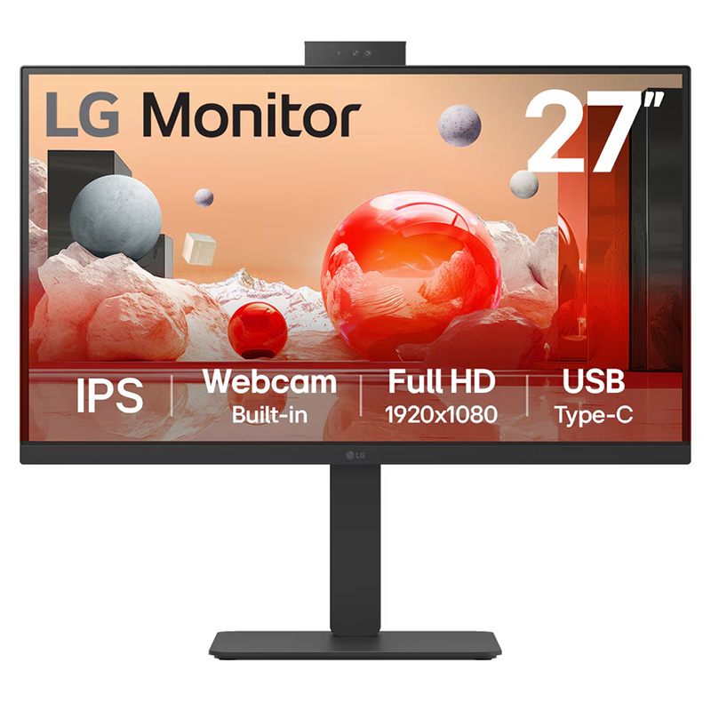 LG 27in FHD IPS 100Hz USB-C Webcam Monitor (27BA850-B)