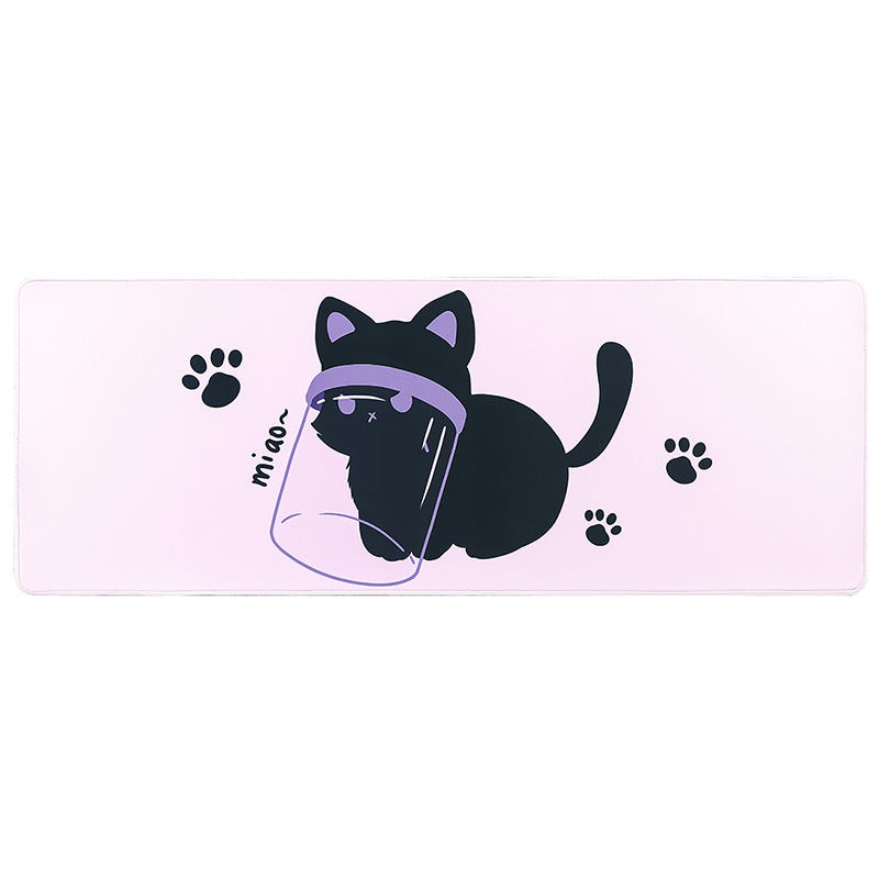 YUZNII Oversized Cartoon Kitten Desk Mat 800x300x3mm Mousepad - Naughty Cat (MPYZNAUGHTY)