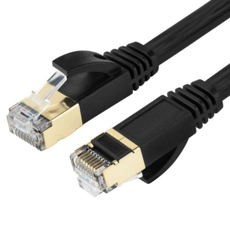Idealink CAT 7 RJ45 Round 7*0 Ethernet Cable 0.35m - Black (CB-CAT7-0.35M-BLACK)