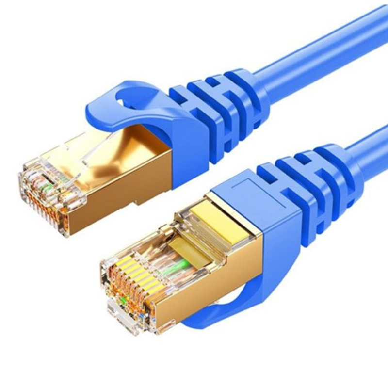 Idealink CAT 7 RJ45 Round 7*0 Ethernet Cable 0.35m - Blue (CB-CAT7-0.35M-BLUE)