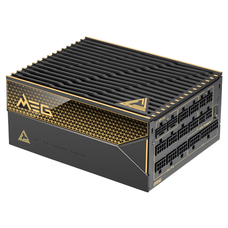 MSI MEG 1600W Ai1600T PCIE5 80+ Titanium Fully Modular ATX Power Supply (MEG Ai1600T PCIE5)