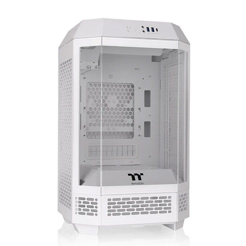 Thermaltake The Tower 250 TG Mini Tower mini-ITX Case - Snow (CA-1Z9-00S6WN-00)