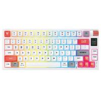 Fantech MK917 75% Hot-Swap Wireless Mechanical Keyboard with Display Screen White - Red Switch (KBFTMK917WHRD)