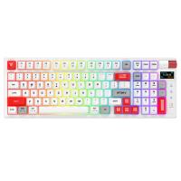 Fantech MK918 95% Hot-Swap Wireless Mechanical Keyboard with Display Screen White - Red Switch (KBFTMK918WHRD)