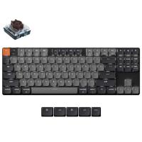 Keychron K1v6 Low-Profile QMK White Backlit Wireless Mechanical Keyboard - Brown Switch (KBKCK1XA3)