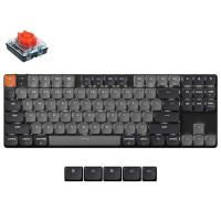 Keychron K1v6 Low-Profile QMK White Backlit Wireless Mechanical Keyboard - Red Switch (KBKCK1XA1)