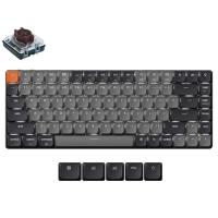 Keychron K3v3 Low-Profile QMK White Backlit Wireless Mechanical Keyboard - Brown Switch (KBKCK3XA3)