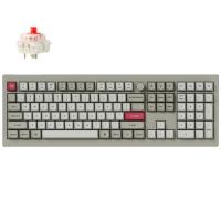 Keychron V6 Max QMK 100% Wireless Mechanical Keyboard Hot-Swap RGB Backlight - Red Switch Retro (KBKCV6MR1)