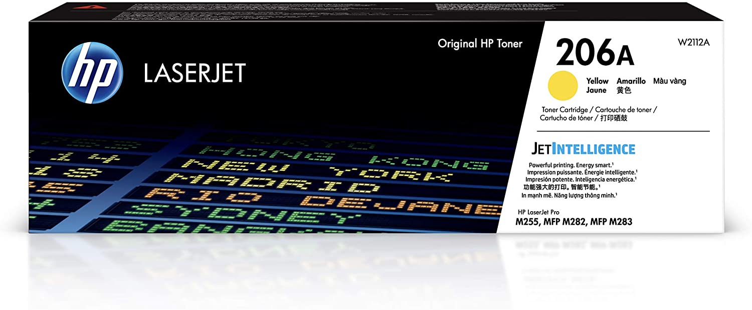HP 206A Yellow LaserJet Toner Cartridge (W2112A)